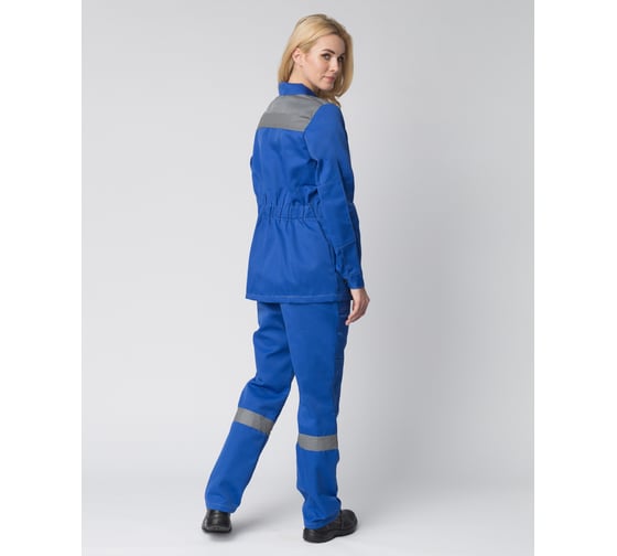 Изображение товара Женский костюм Факел 87471191 Веснис-1 СОП (тк.Смесовая,210) брюки, васильковый/серый 87471191.011