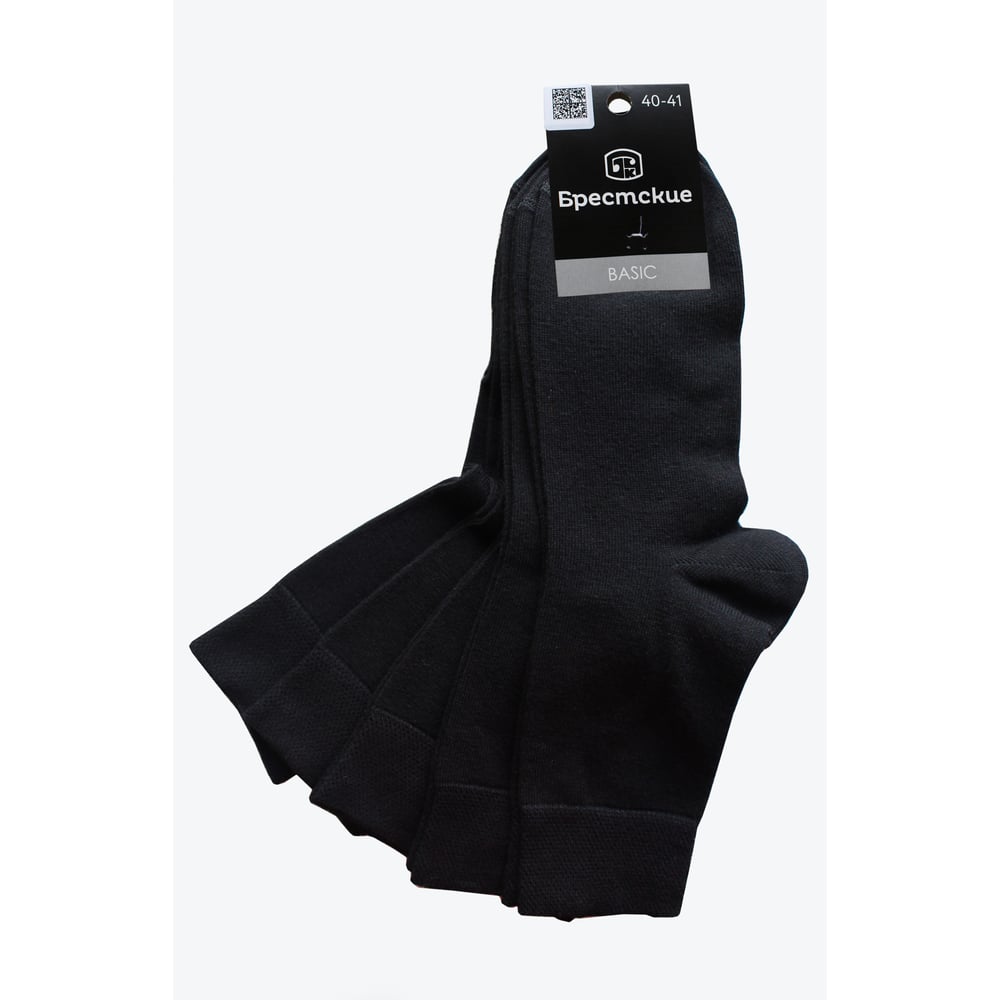 Изображение товара Мужские носки Брестские 5 пар классические черные унисекс 40-41