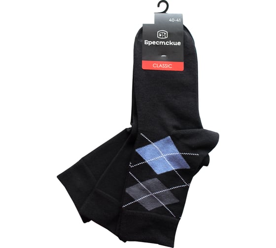 Изображение товара Носки мужские Брестские 3 пары 2122/3а рис. 016 черный размер 25 113200101024016
