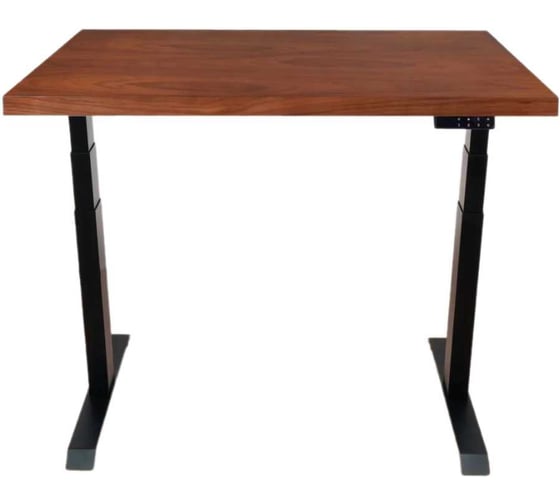 Изображение товара Стол двухмоторный с регулируемой высотой Stand PRO UPSTOL, подстолье черное и столешница МДФ шпон Американский орех 120х65 Z650ВAO12065