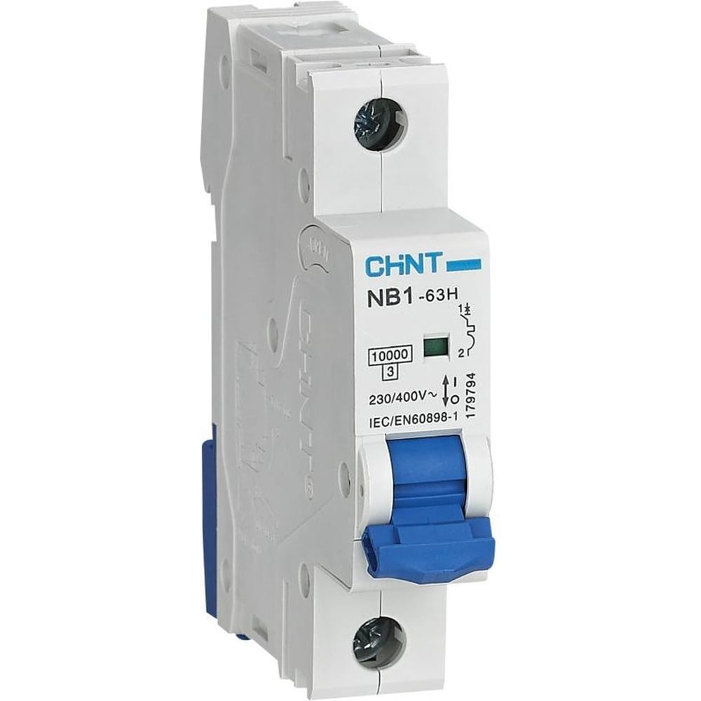 Изображение товара Автоматический выключатель CHINT NB1-63H 1P 32А 10кА модульный DIN-рейка Изображение товара Автоматический выключатель CHINT NB1-63H 1P 32А 10кА модульный DIN-рейка