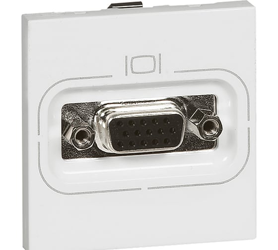 Изображение товара Видео розетка Legrand Программа Mosaic - гнездо HD15 - 2 модуля - белая 078757