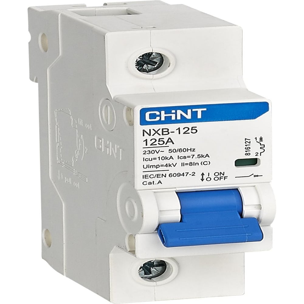 Изображение товара Автоматический выключатель CHINT NXB-125 1P 63А IP20 для DIN-рейки