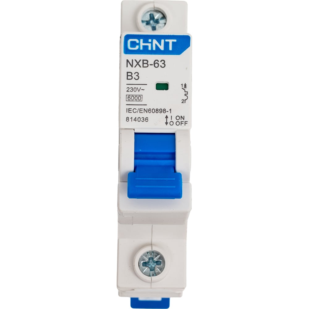Изображение товара Автоматический выключатель CHINT NXB-63 1P 3А 6кА х-ка B (R)