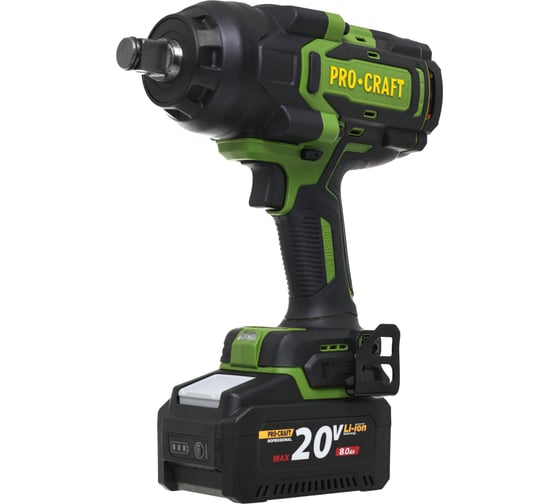 Изображение товара Гайковерт аккумуляторный PROCRAFT PWA90  20В 2100Нм (АКБ 8Ач + ЗУ) Кейс PWA90-1b-c