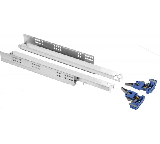 Изображение товара MODERN SLIDE PRO Направляющая скрытого монтажа, полного выдвижения, 3D, L-350мм 10 шт GTV PB-3D0SHX18-350-PRO