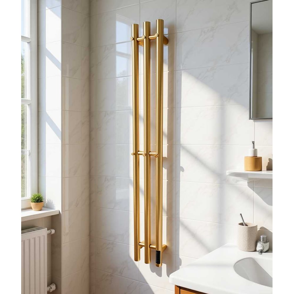 Изображение товара Электрический полотенцесушитель Comfysan Alto EC-3 120/12 390 Вт золото