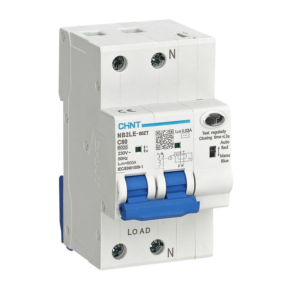 Изображение товара Автоматический выключатель дифференциального тока CHINT NB2LE-80ZT 25A 30mA