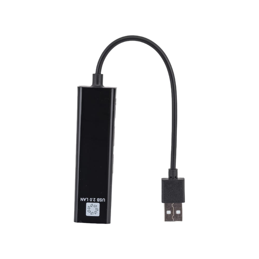 Изображение товара Сетевая карта 3хпортовый USB разветвитель 5bites USB2.0 RJ45 100мегабит 10см UA2-45-06BK
