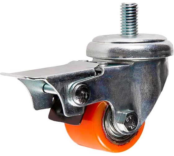 Изображение товара Колесная опора Kolesa-opori 903035 SB полиуретановая, с тормозом, с болтом м10 д35 903035SB