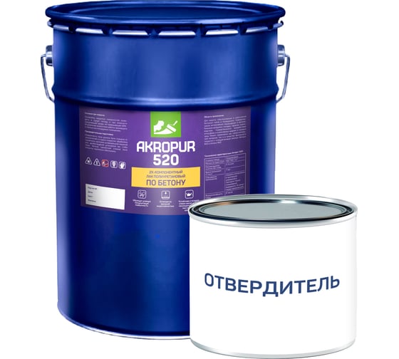 Изображение товара Износостойкий лак для бетонных полов Акропур 520 полуматовый 17 кг+2,5 кг УТ000007224