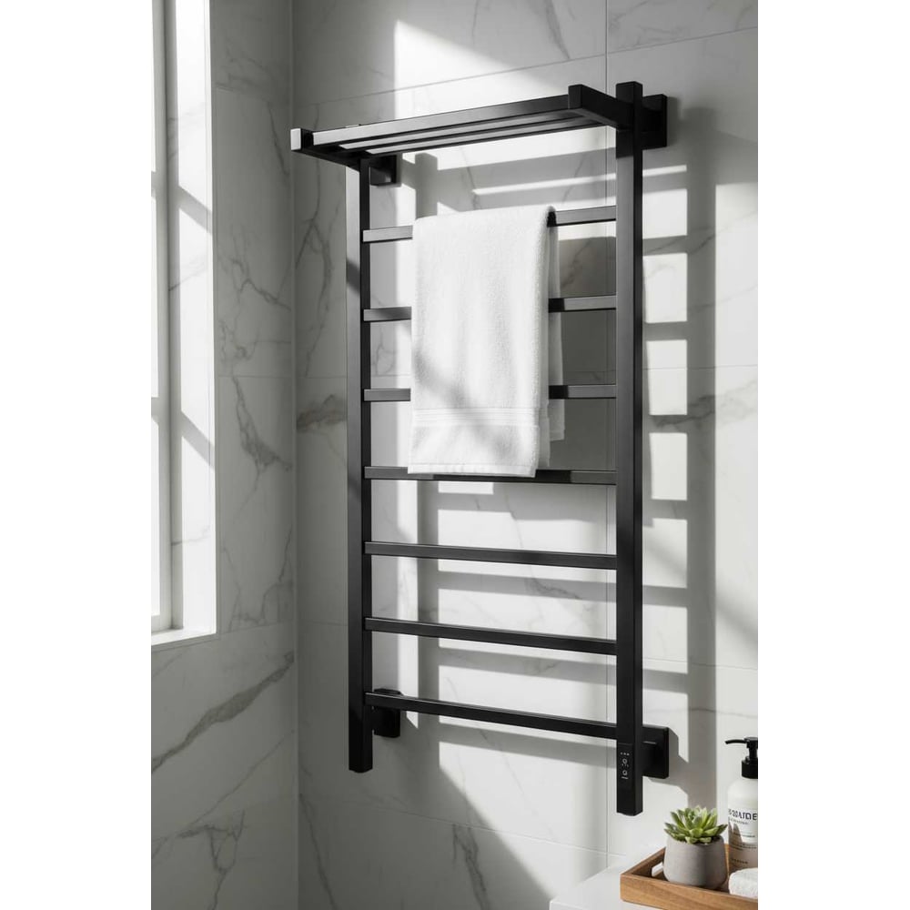 Изображение товара Электрический полотенцесушитель Comfysan Marte-K EC-8 100/50 с полкой черный