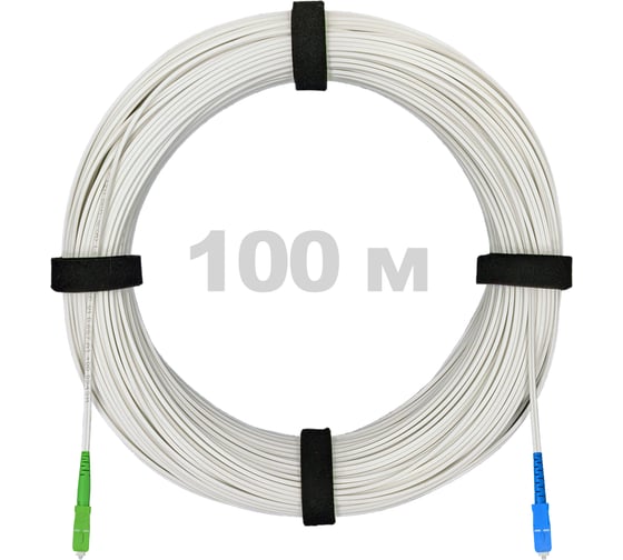 Изображение товара Патч-корд оптический ENGINOVA FTTH диэлектрик FRP, G.657 LSZH SC/APC-SC/UPC, белый 100 м ENG-FTTH-FRP-SCA-SCU-100-WT