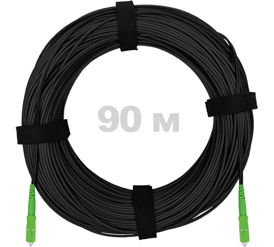 Изображение товара Патч-корд оптический ENGINOVA FTTH диэлектрик FRP, G.657 LSZH 2SC/APC, черный 90 м ENG-FTTH-FRP-2SCA-90-BL
