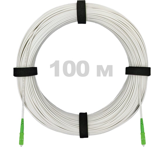 Изображение товара Патч-корд оптический ENGINOVA FTTH диэлектрик FRP, G.657 LSZH 2SC/APC, белый 100 м ENG-FTTH-FRP-2SCA-100-WT