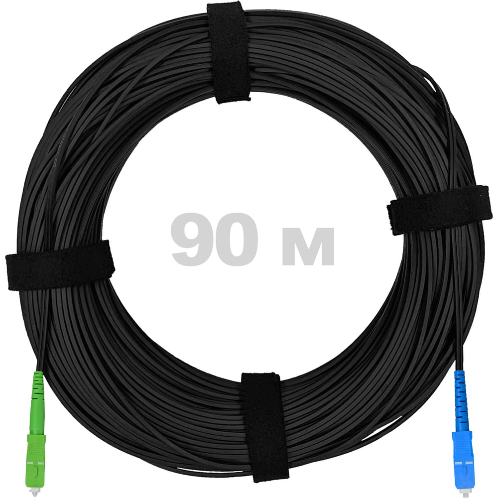 Изображение товара Патч-корд оптический ENGINOVA FTTH диэлектрик G.657A1 90 м SC/SC черный