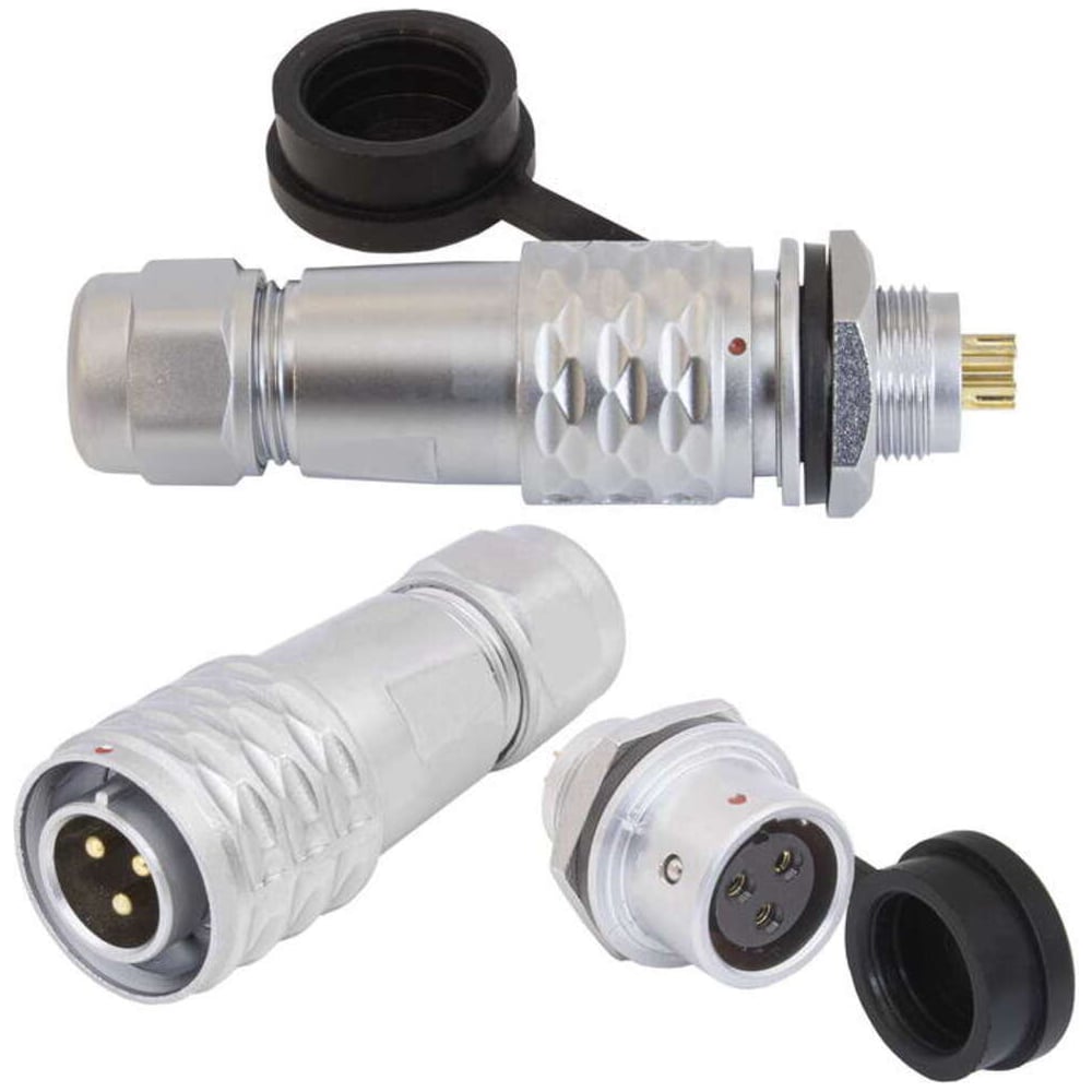 Изображение товара Разъем RUICHI SR12-12/MF3P для кабельной установки IP67 металлический корпус