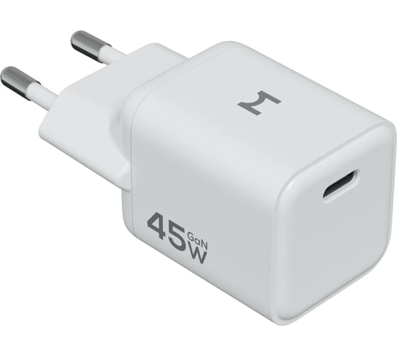 Изображение товара Компактное сетевое зарядное устройство MAGSSORY Nano 45W GaN, с функцией быстрой зарядки, белый ACH006W