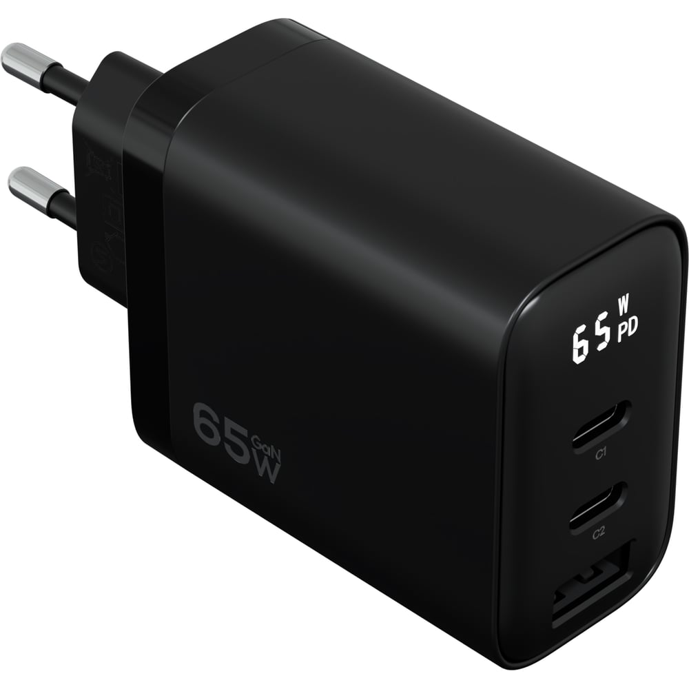 Изображение товара Мощное сетевое зарядное устройство MAGSSORY Digit 65W GaN с дисплеем и быстрой зарядкой ACH009