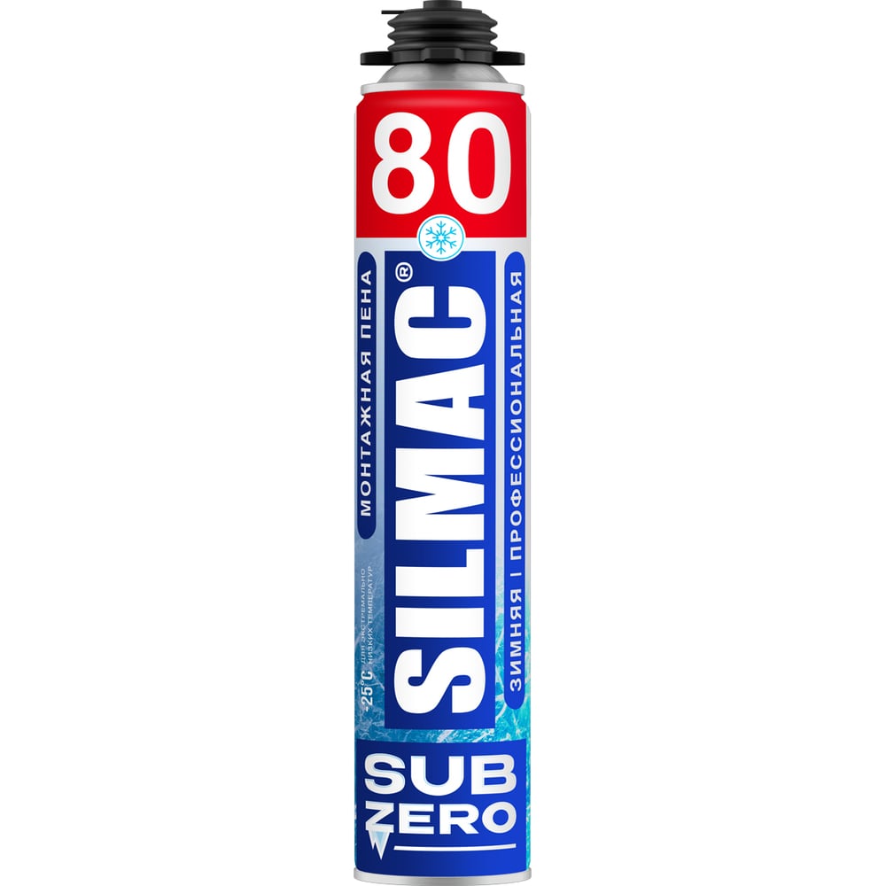 Изображение товара Монтажная пена зимняя SILMAC PROFESSIONAL SUB ZERO 80(-25С), 1000г