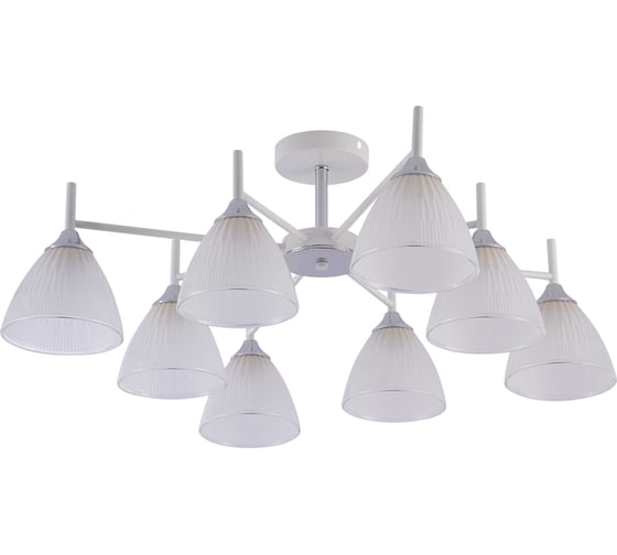 Изображение товара Люстра Schaffner Indirozzo 4075-8, цвет белый/хром, 480 Вт Indirozzo 4075-8 WH+CR