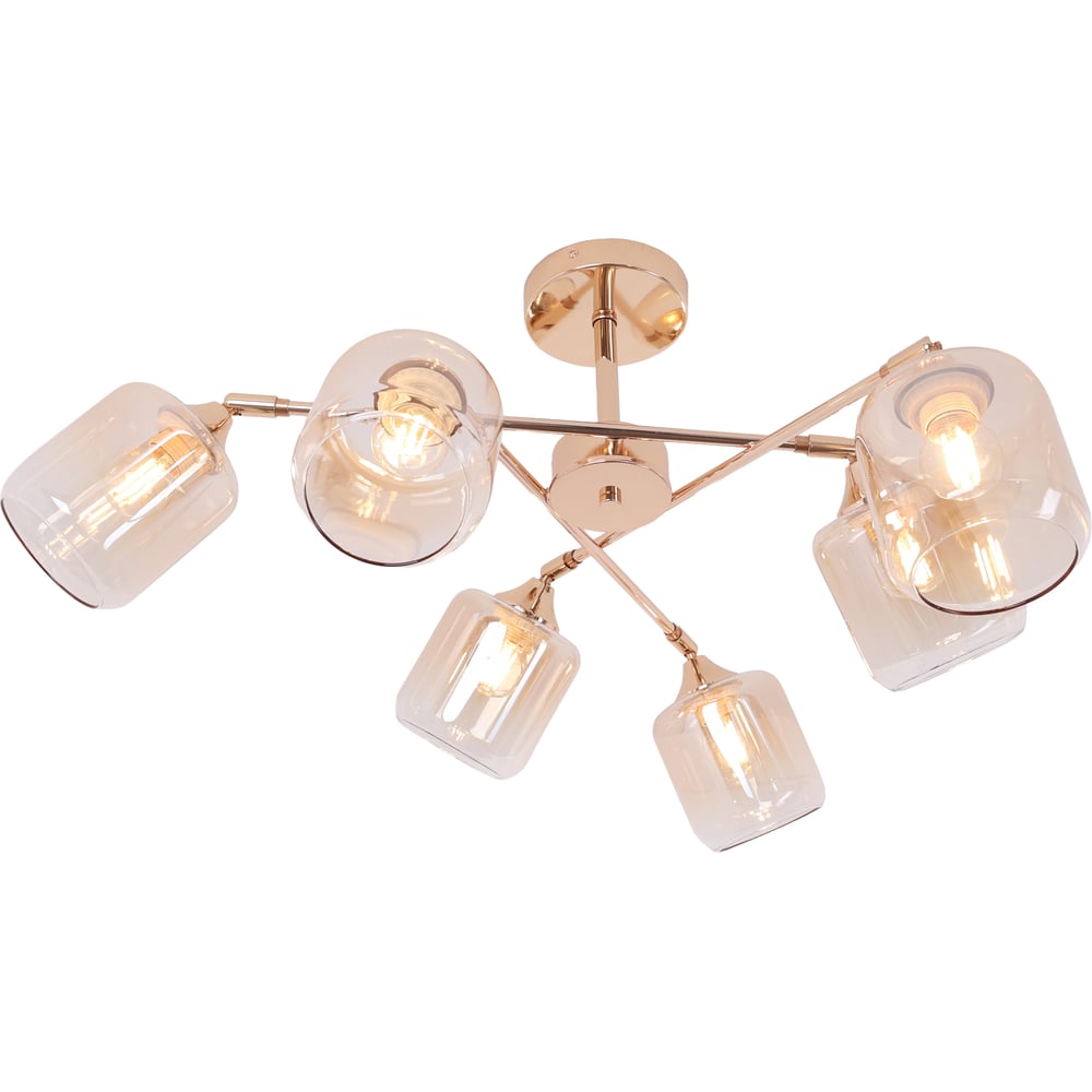 Изображение товара Люстра Schaffner Vicino 4090-6 6 ламп золото классика середины 20 века