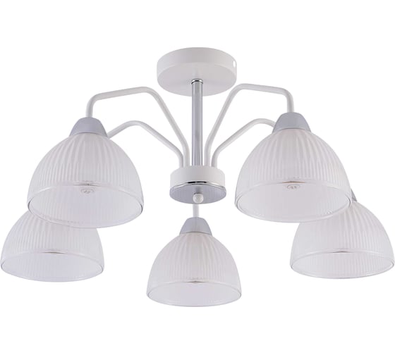 Изображение товара Люстра Schaffner Ligero 4235-5, цвет белый/хром, 300 Вт Ligero 4235-5 WH+CR