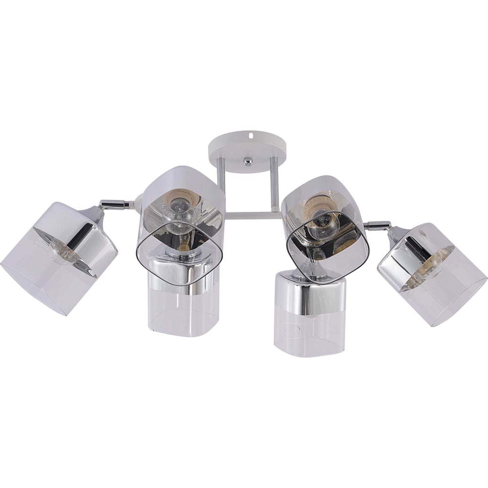 Изображение товара Современная люстра Schaffner Repollo 4085-6 белая хром 6 ламп 360 Вт