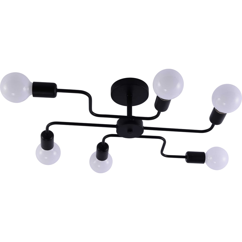 Изображение товара Люстра Schaffner Neve 4210-6 черная 6 ламп по 60 Вт современный дизайн