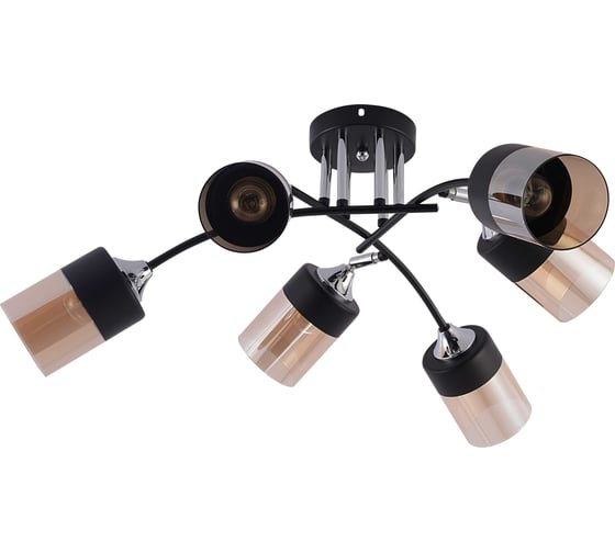 Изображение товара Люстра Schaffner Locali 4080-6, цвет черный/хром, 360 Вт Locali 4080-6 BK+CR