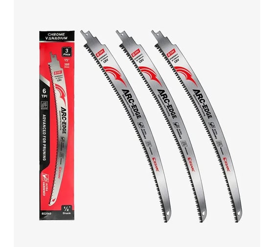 Изображение товара Полотна Ezarc CrV по дереву 300 мм японский зуб ARC-Ege, 3шт 802062