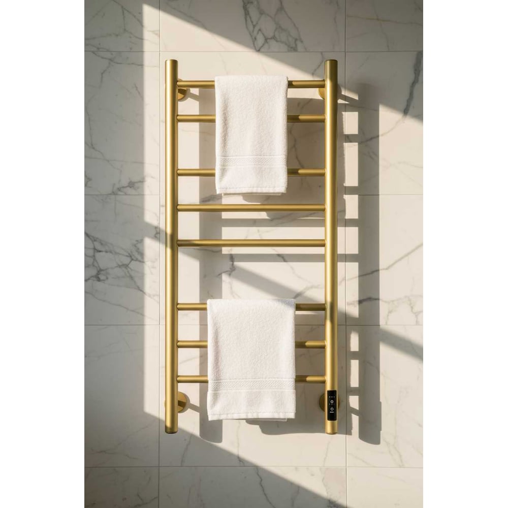 Изображение товара Электрический полотенцесушитель Comfysan Luce EC-8 матовый золотой