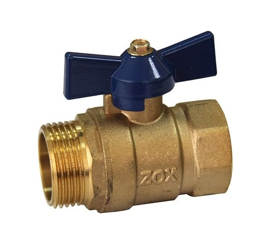 Изображение товара Шаровой кран ZOX 1'' вн/нар., бабочка 519289