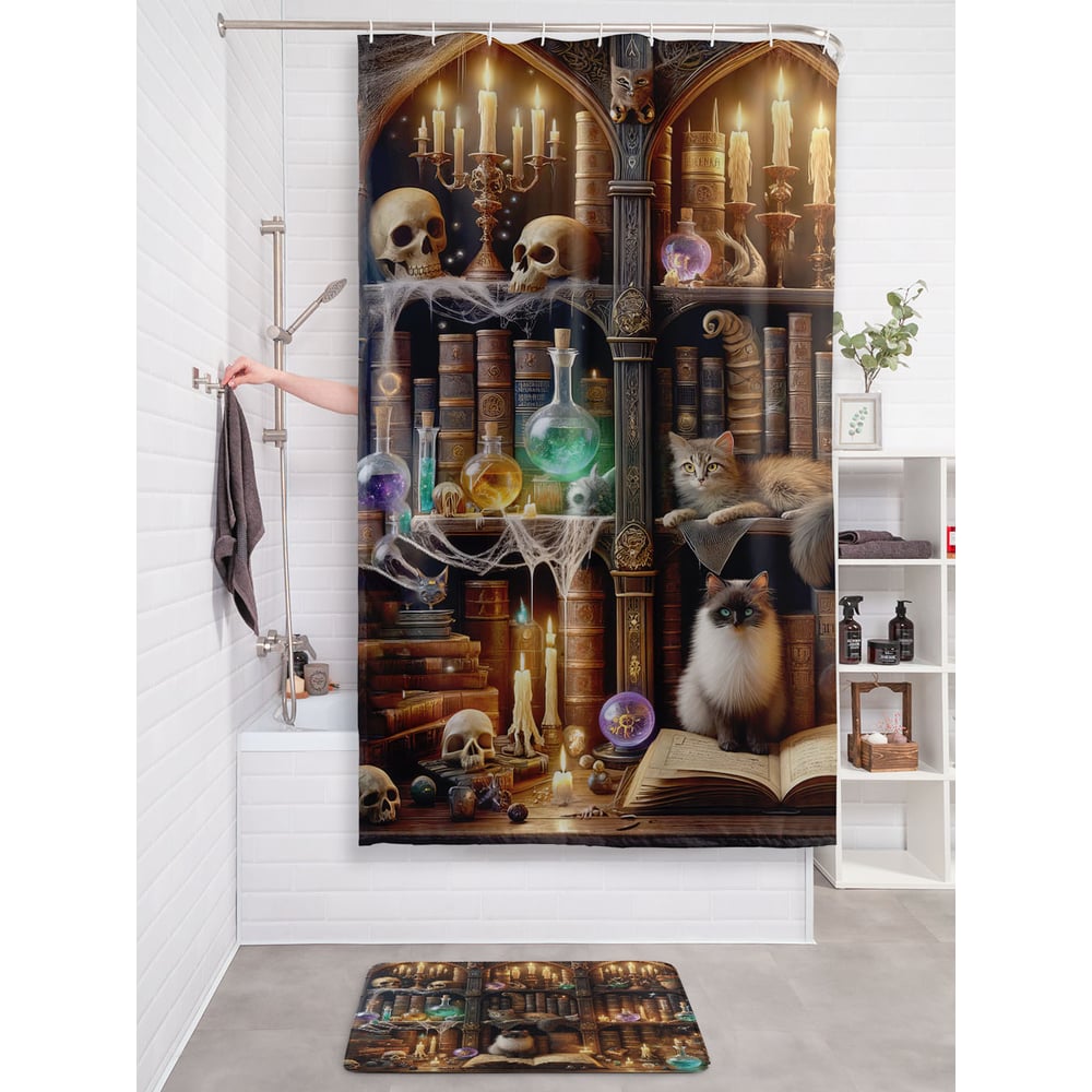 Изображение товара Фотоштора в ванную JoyArty МУЛЬТИ 180х200