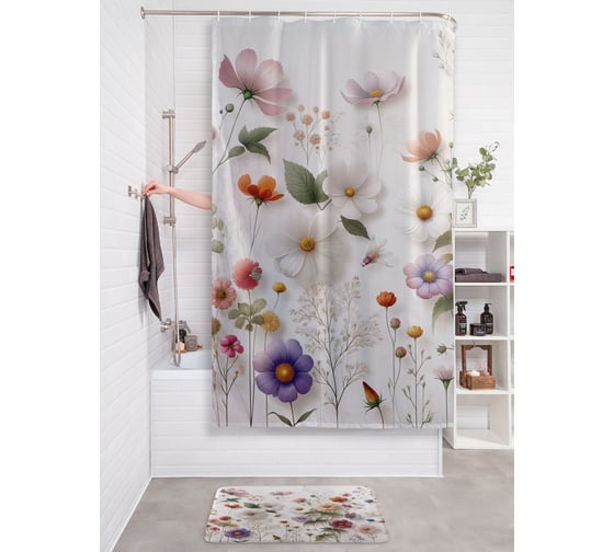 Изображение товара Фотоштора в ванную JoyArty МУЛЬТИ 180х200 sc_sd2940