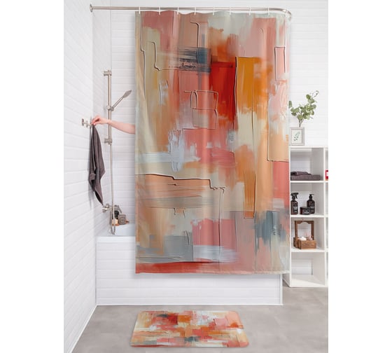 Изображение товара Фотоштора в ванную JoyArty МУЛЬТИ 180х200 sc_sd1890