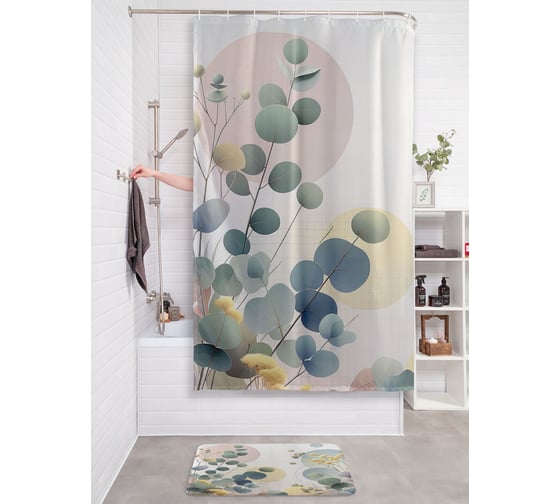 Изображение товара Фотоштора в ванную JoyArty МУЛЬТИ 180х200 sc_429329