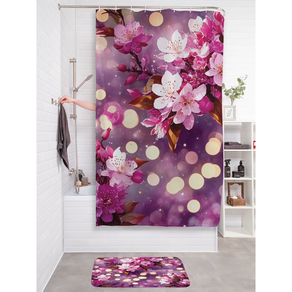 Изображение товара Фотоштора для ванной JoyArty МУЛЬТИ 180х200 водоотталкивающая с кольцами