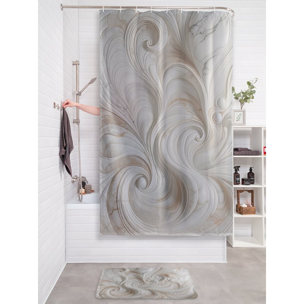 Изображение товара Фотоштора в ванную JoyArty МУЛЬТИ 180х200 водоотталкивающая