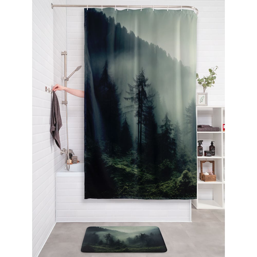 Изображение товара Фотоштора в ванную JoyArty МУЛЬТИ 180х200 водоотталкивающая