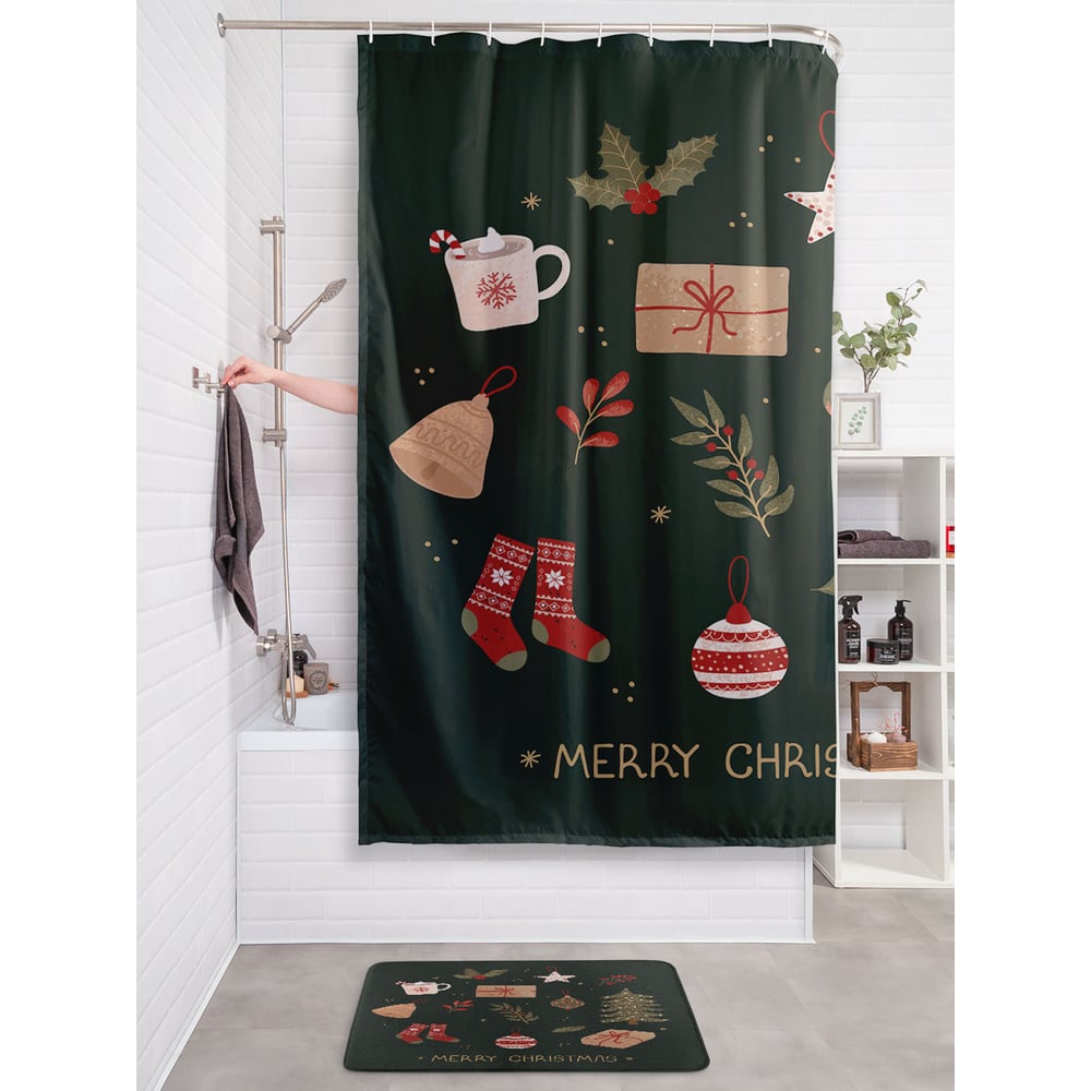 Изображение товара Фотоштора в ванную JoyArty МУЛЬТИ 180x200 водоотталкивающая