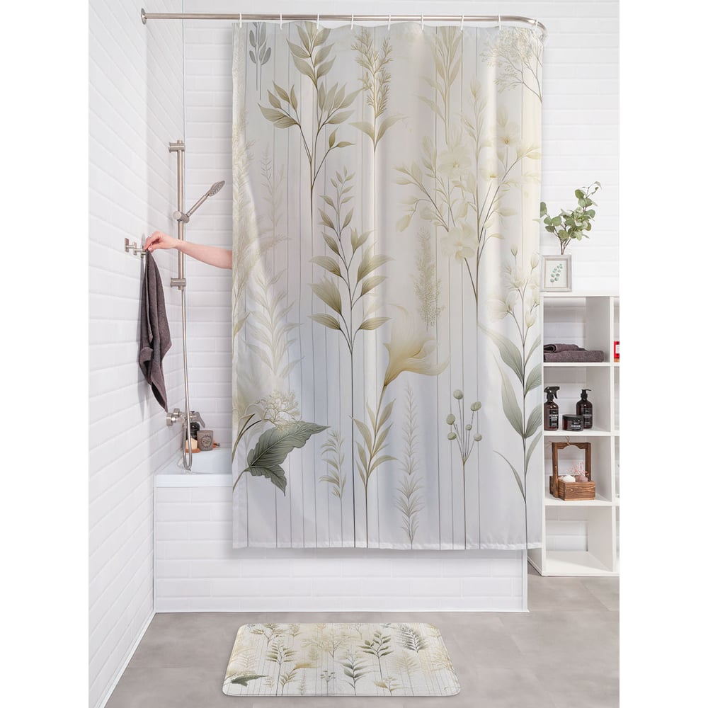 Изображение товара Фотоштора в ванную JoyArty МУЛЬТИ 180х200