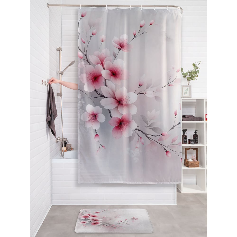 Изображение товара Фотоштора для ванной JoyArty МУЛЬТИ 180х200 водоотталкивающая