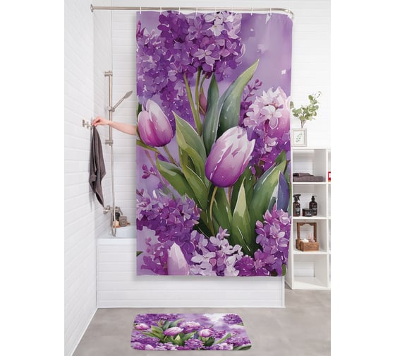 Изображение товара Фотоштора в ванную JoyArty МУЛЬТИ 180х200 sc_sd4664