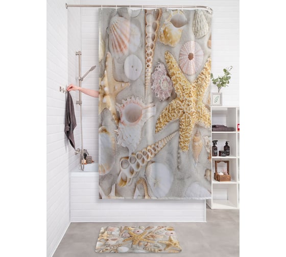 Изображение товара Фотоштора в ванную JoyArty МУЛЬТИ 180х200 sc_80508