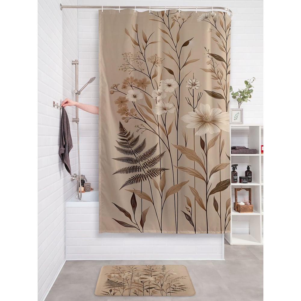 Изображение товара Фотоштора в ванную JoyArty МУЛЬТИ 180х200 водоотталкивающая полиэстеровая штора