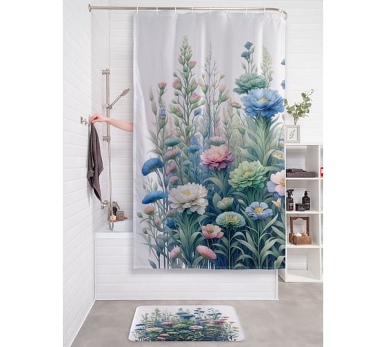 Изображение товара Фотоштора в ванную JoyArty МУЛЬТИ 180х200 sc_sd2984