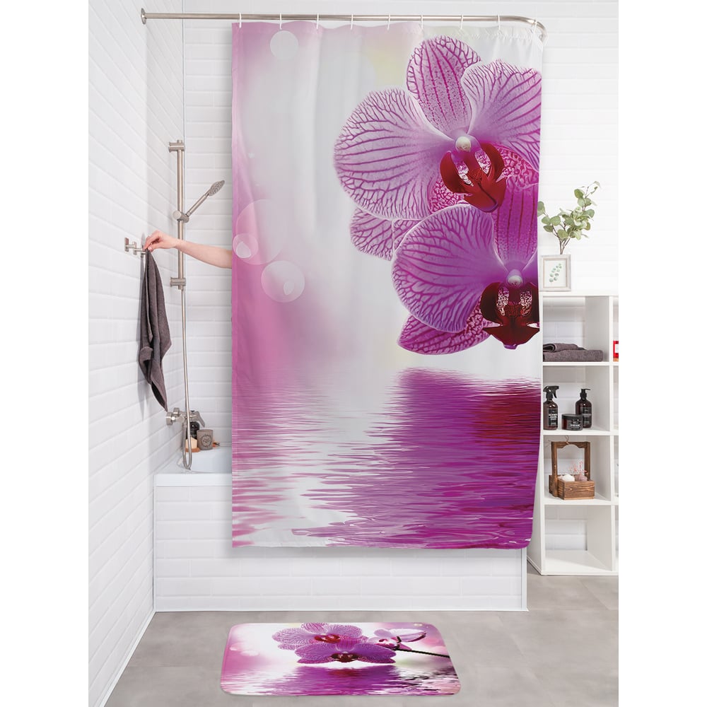 Изображение товара Фотоштора в ванную JoyArty МУЛЬТИ 180x200 водоотталкивающая