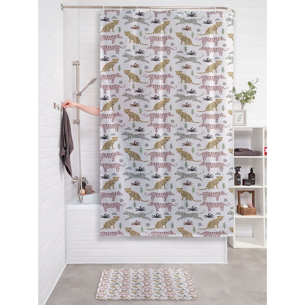 Изображение товара Фотоштора в ванную JoyArty МУЛЬТИ 180x200 водоотталкивающая полиэстер