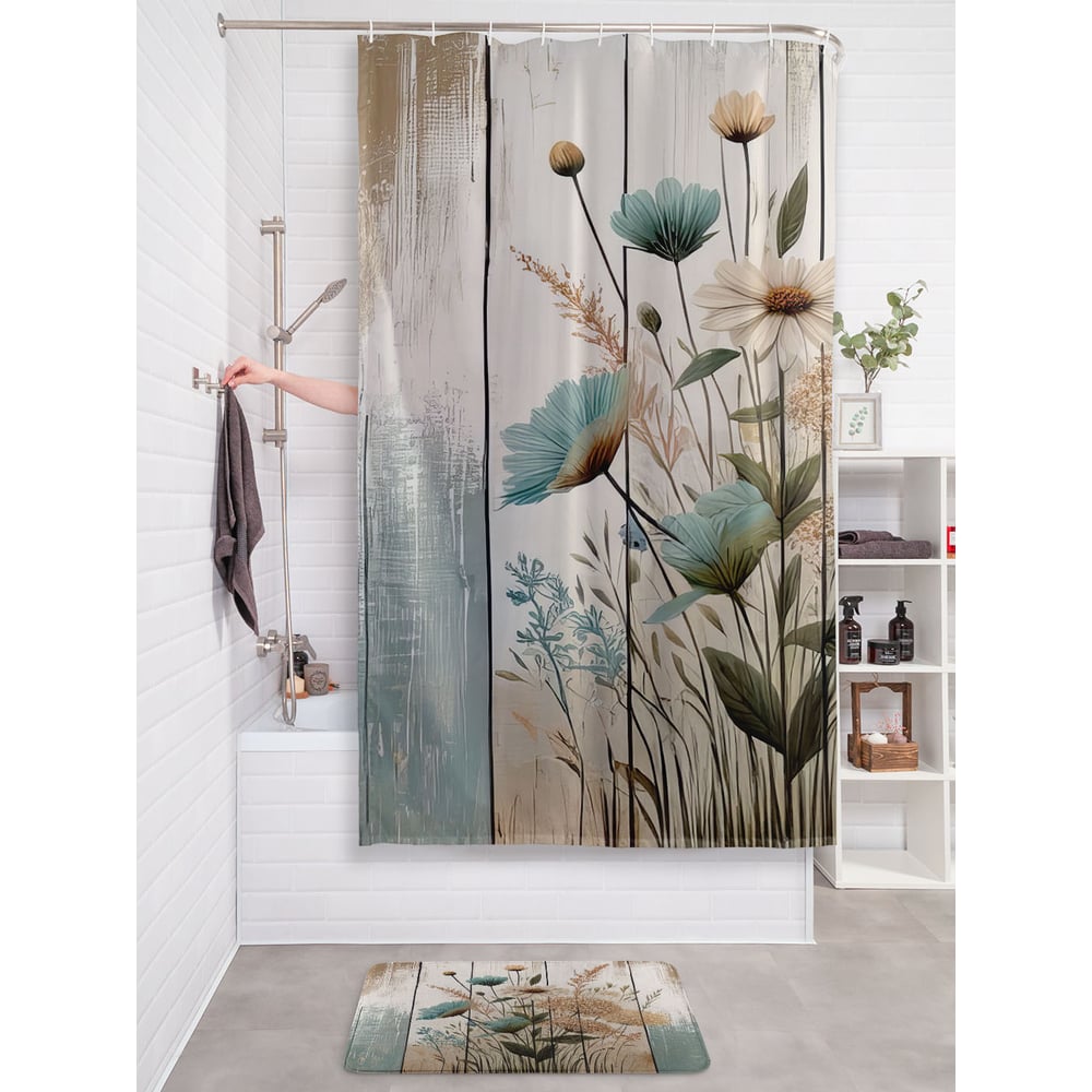 Изображение товара Фотоштора в ванную JoyArty МУЛЬТИ 180x200 водоотталкивающая полиэстеровая шторка